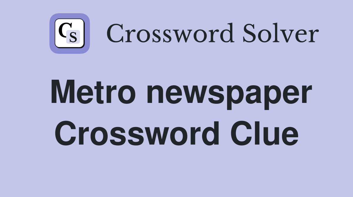 crossword metro