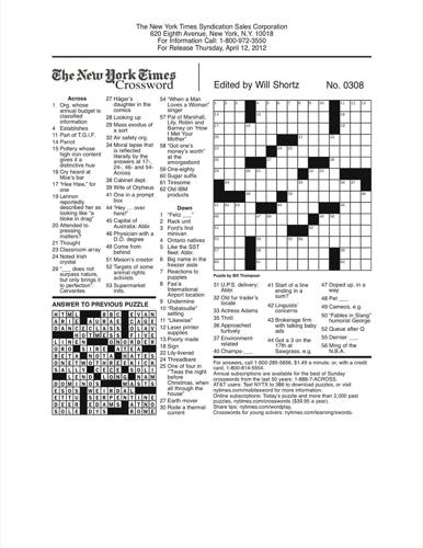 ny times crossword online