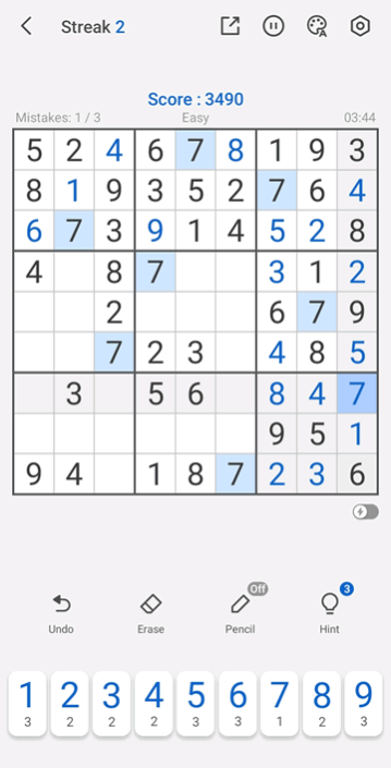 sudoku puzzle game