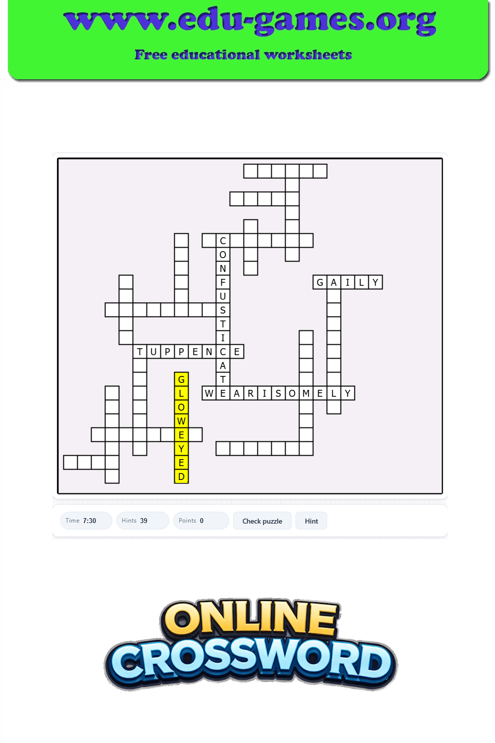 play free crossword puzzles online