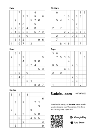 sudoku games printable