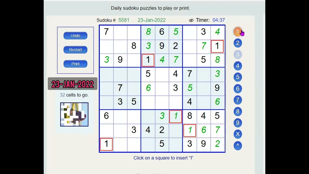 play sudoku online